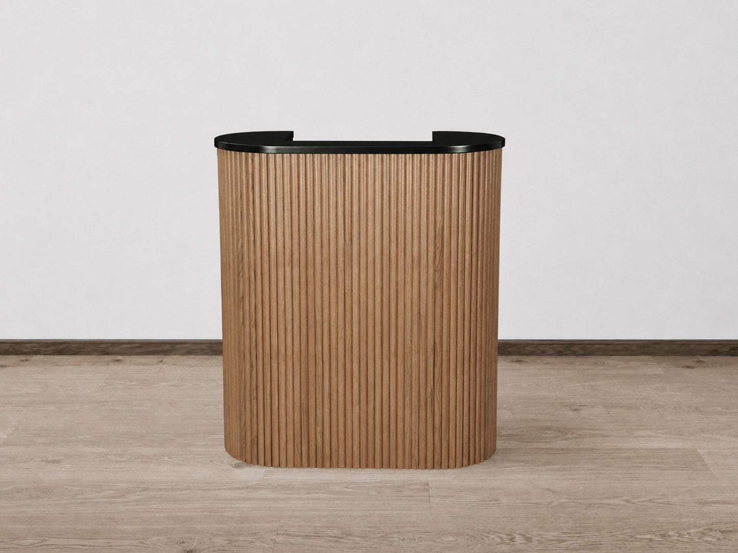 PREORDER Mila Classic Walnut Tambour Reception Desk - Small (39")