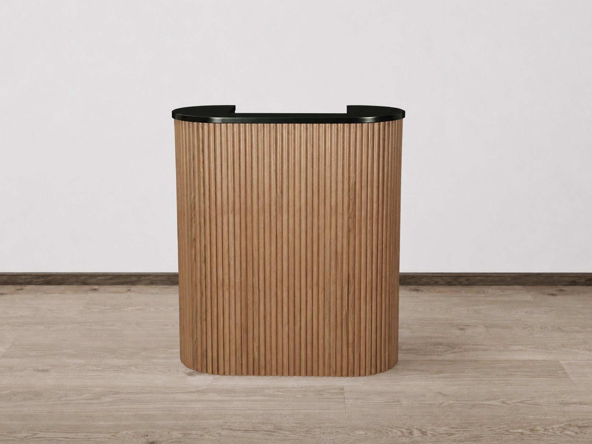 PREORDER Mila Classic Walnut Tambour Reception Desk - Small (39")