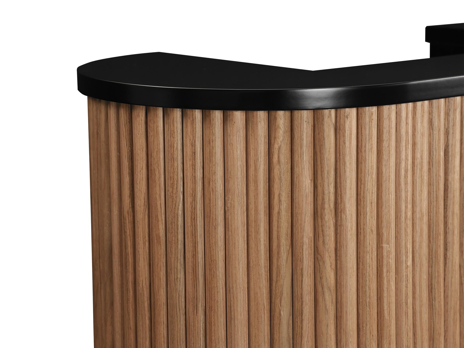 PREORDER Mila Classic Walnut Tambour Reception Desk - Small (39")