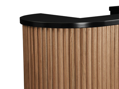 PREORDER Mila Classic Walnut Tambour Reception Desk - Small (39")