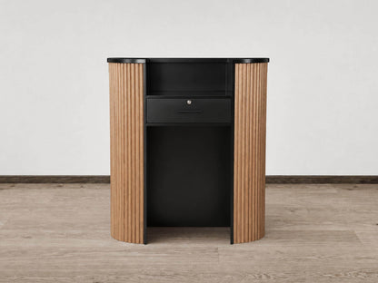 PREORDER Mila Classic Walnut Tambour Reception Desk - Small (39")