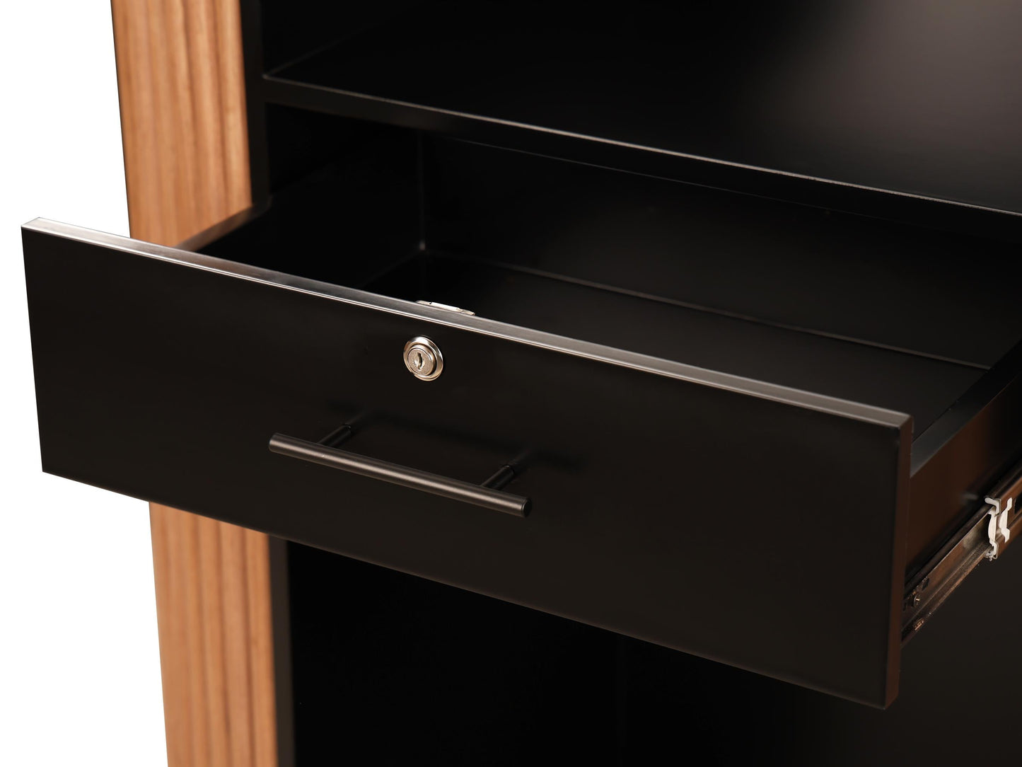PREORDER Mila Classic Walnut Tambour Reception Desk - Small (39")