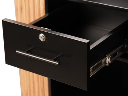 PREORDER Mila Classic Walnut Tambour Reception Desk - Midi (48")