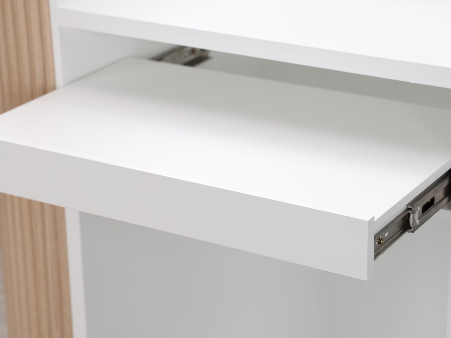 PREORDER Mila Classic Natural Oak Tambour Reception Desk - Large (58")