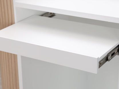 PREORDER Mila Classic Natural Oak Tambour Reception Desk - Large (58")