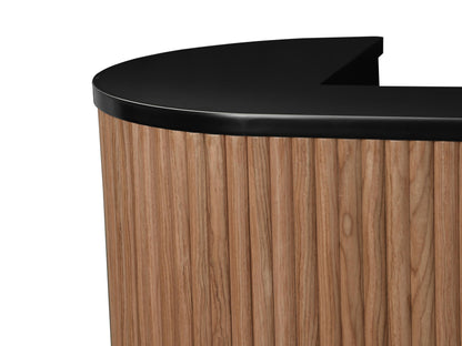 PREORDER Mila Classic Walnut Tambour Reception Desk - Large (58")