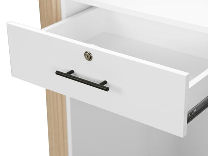 PREORDER Mila Classic Natural Oak Tambour Reception Desk - Small (39")