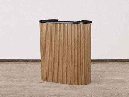 PREORDER Mila Classic Walnut Tambour Reception Desk - Small (39")