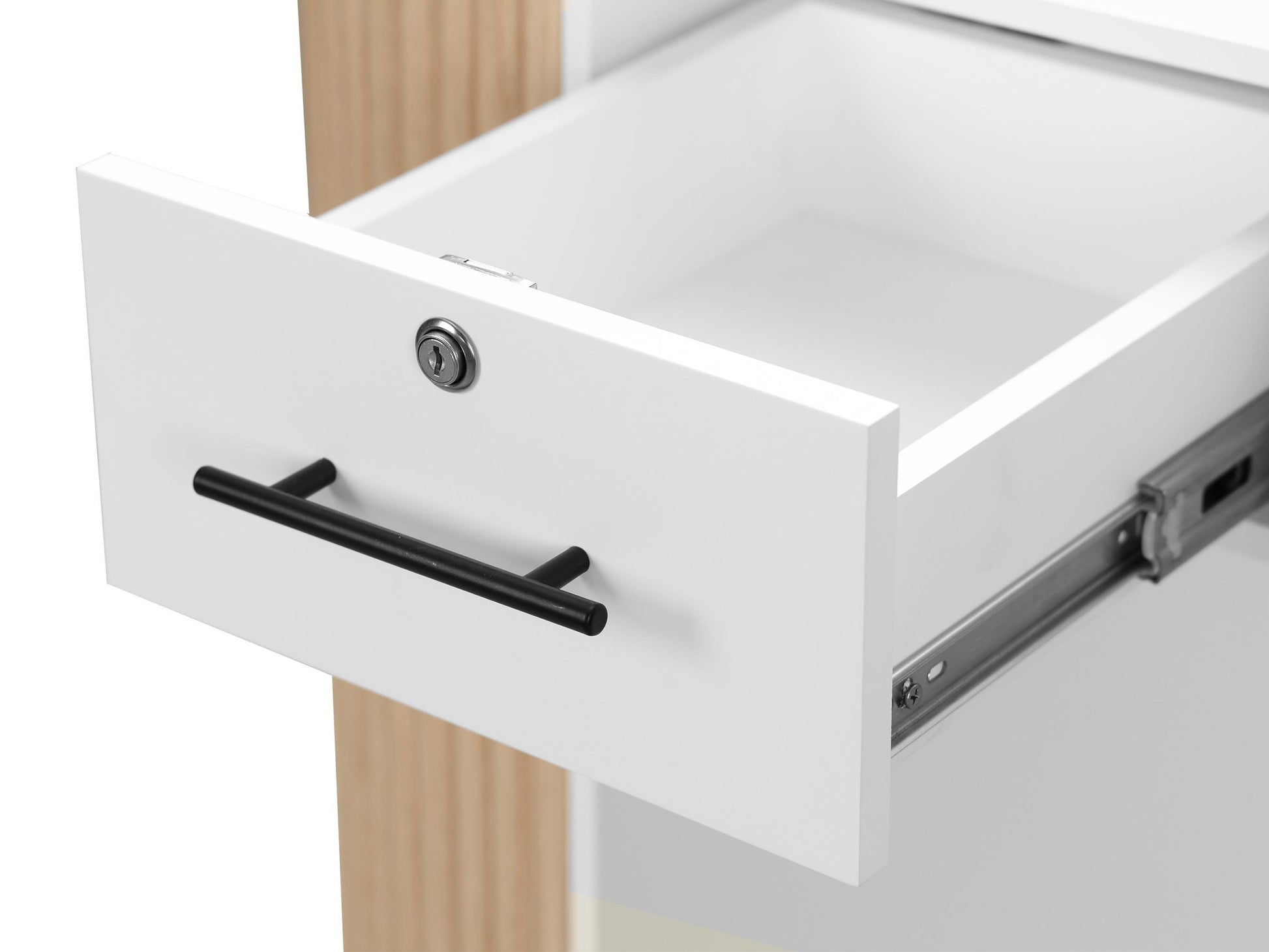 PREORDER Mila Classic Natural Oak Tambour Reception Desk - Midi (48")